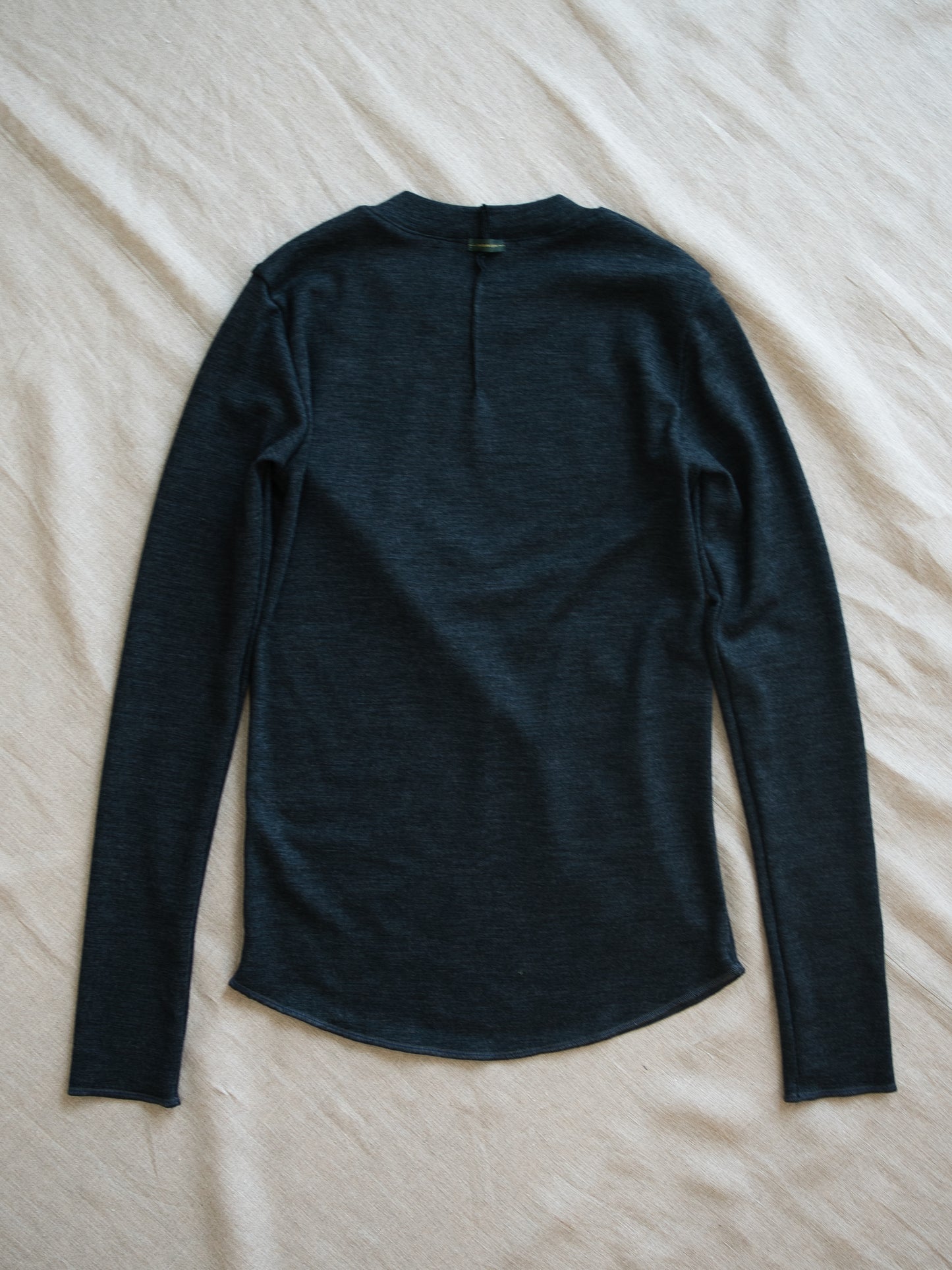 SUPER 100'S WOOL リブトップス/SUPER 100'S WOOL Rib Top/Charcoal