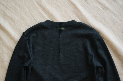 SUPER 100'S WOOL リブトップス/SUPER 100'S WOOL Rib Top/Charcoal