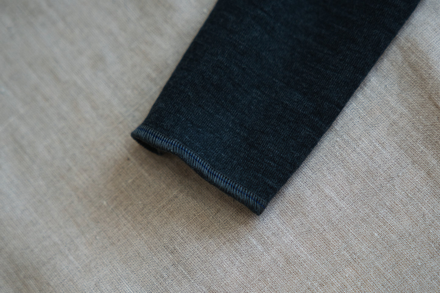 SUPER 100'S WOOL リブタートル/SUPER 100'S WOOL Rib Turtle/Charcoal