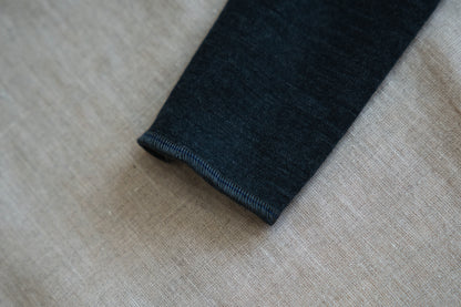 SUPER 100'S WOOL リブタートル/SUPER 100'S WOOL Rib Turtle/Charcoal