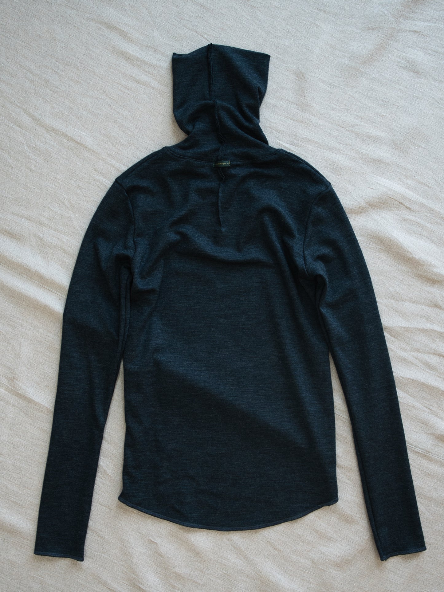 SUPER 100'S WOOL リブタートル/SUPER 100'S WOOL Rib Turtle/Charcoal