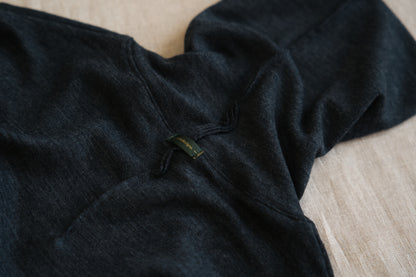 SUPER 100'S WOOL リブタートル/SUPER 100'S WOOL Rib Turtle/Charcoal