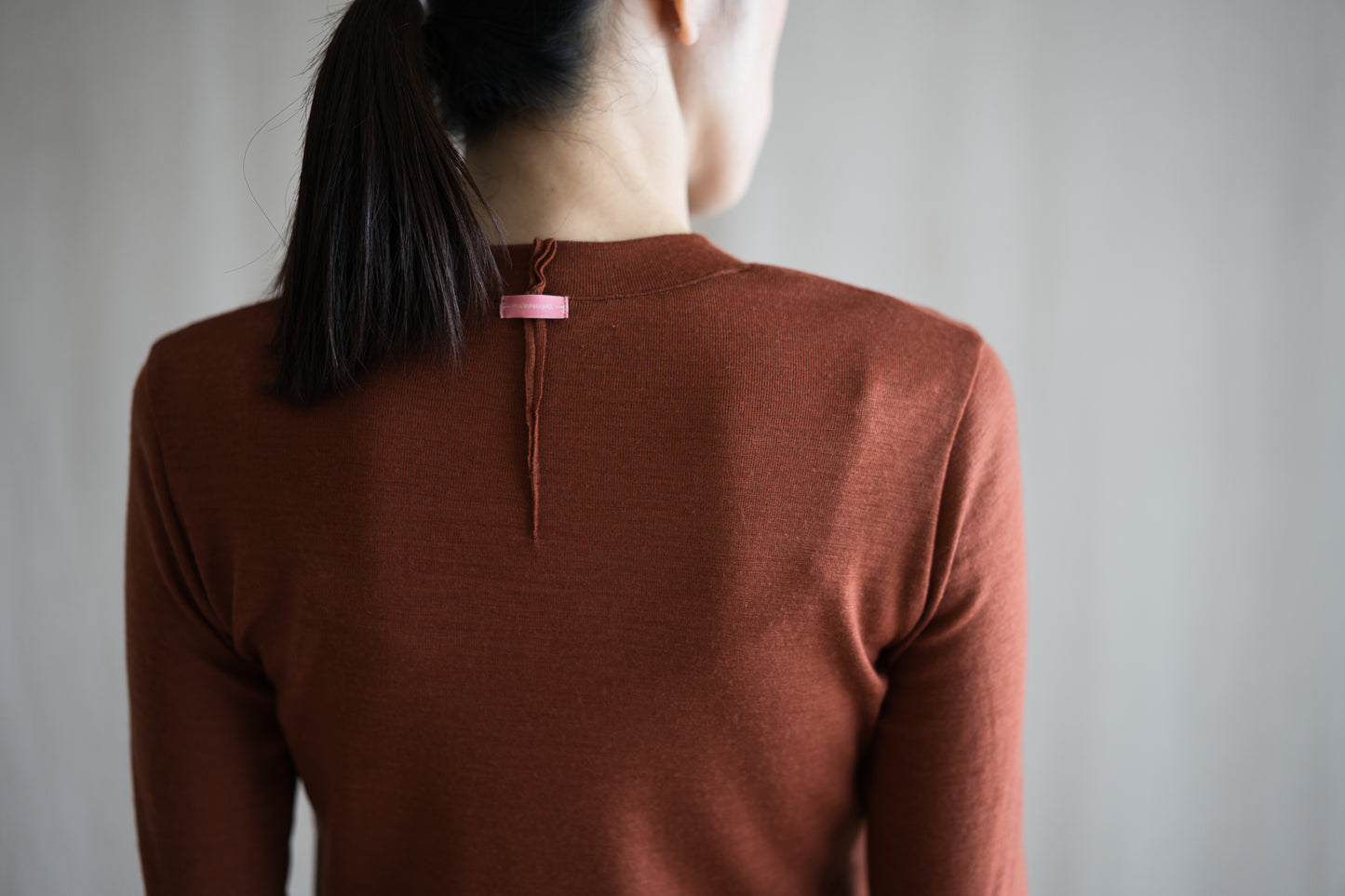 SUPER 100'S WOOL リブトップス/SUPER 100'S WOOL Rib Top/Camel