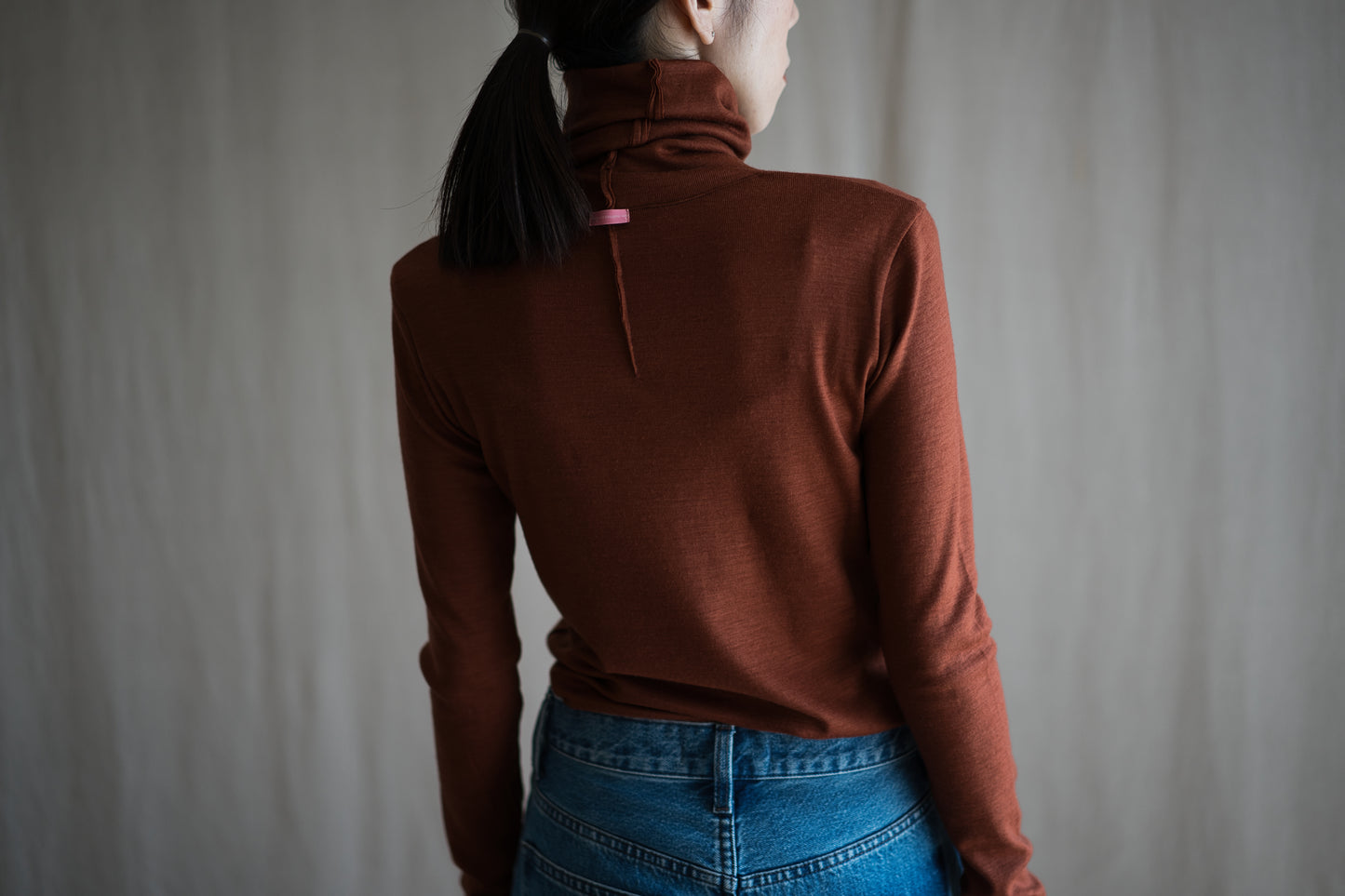 SUPER 100'S WOOL リブタートル/SUPER 100'S WOOL Rib Turtle/Camel