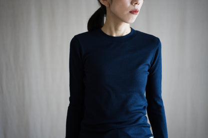 SUPER 100'S WOOL リブトップス/SUPER 100'S WOOL Rib Top/Navy