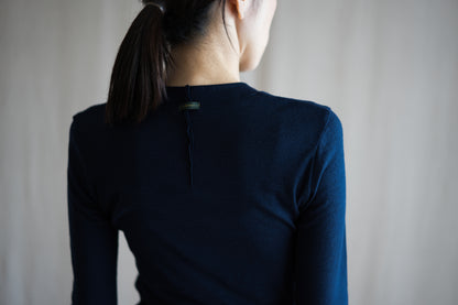 SUPER 100'S WOOL リブトップス/SUPER 100'S WOOL Rib Top/Navy