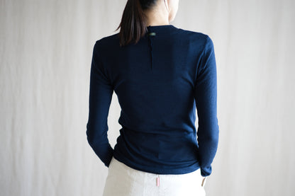 SUPER 100'S WOOL リブトップス/SUPER 100'S WOOL Rib Top/Navy