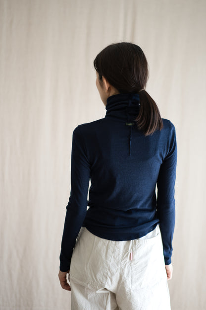 SUPER 100'S WOOL リブタートル/SUPER 100'S WOOL Rib Turtle/Navy