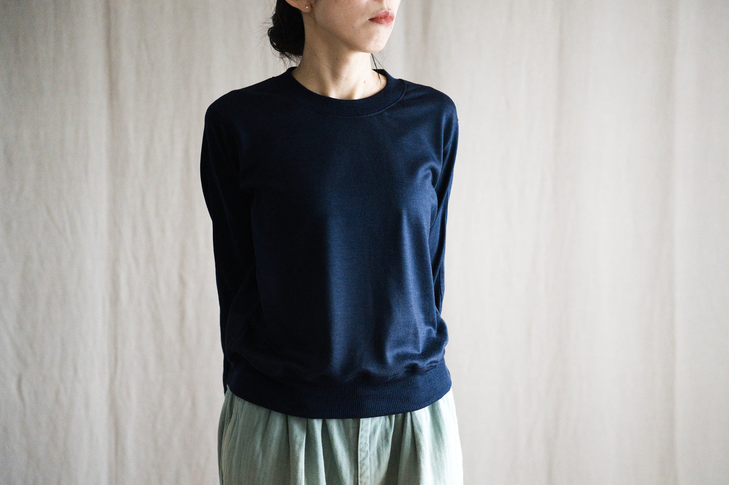 スーペリアウールクルーネック/Superior Wool Crew-Neck/Midnight Navy