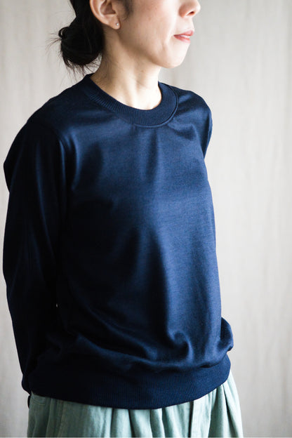 スーペリアウールクルーネック/Superior Wool Crew-Neck/Midnight Navy