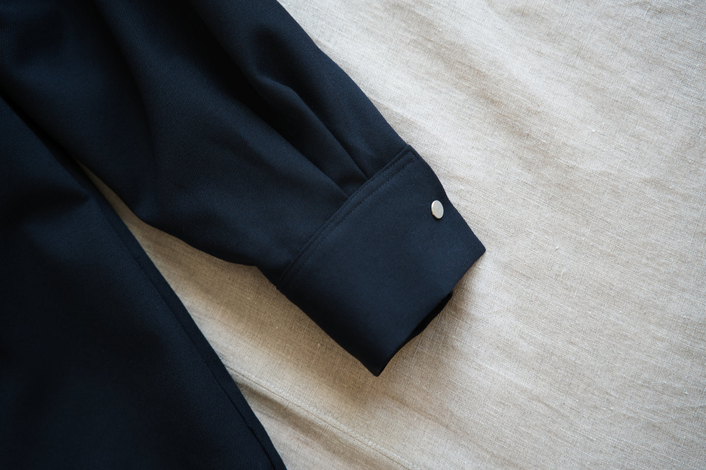 Non-mulesing RICH WOOL Shirts/Night Navy