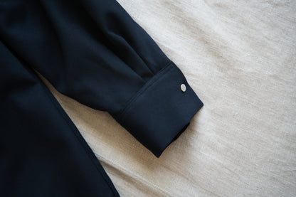 Non-mulesing RICH WOOL Shirts/Night Navy
