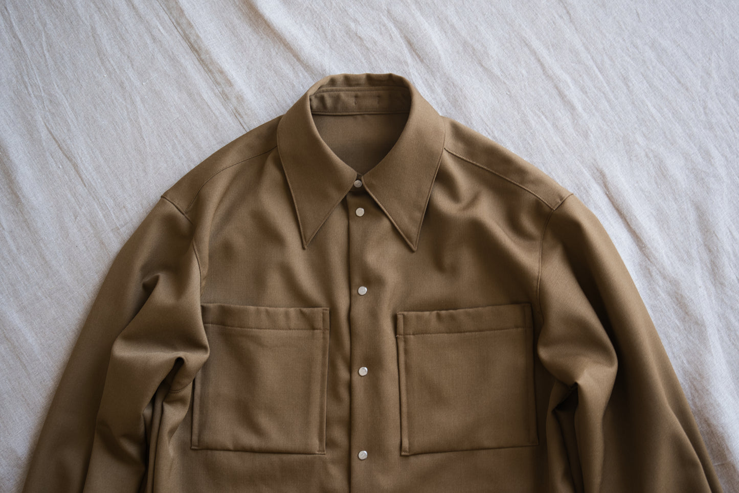 Non-mulesing RICH WOOL Shirts/Beige