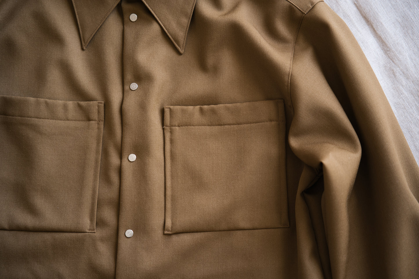 Non-mulesing RICH WOOL Shirts/Beige