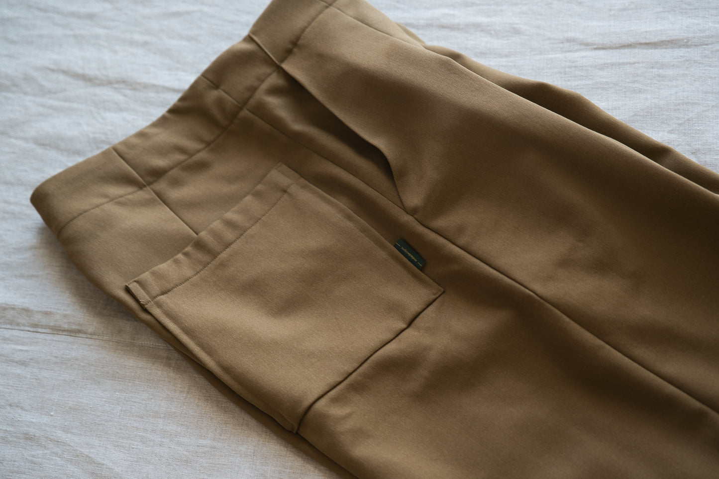 Non-mulesing RICH WOOL Wide-Pants/Beige