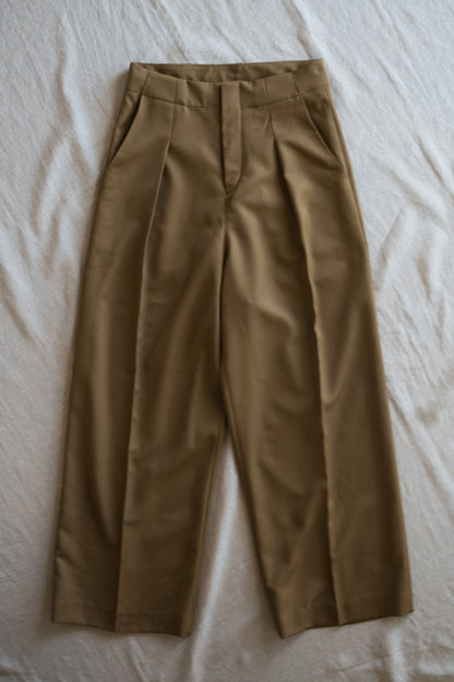 Non-mulesing RICH WOOL Wide-Pants/Beige