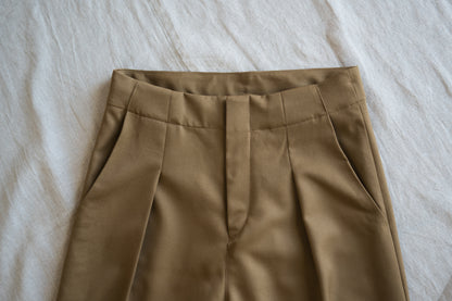 Non-mulesing RICH WOOL Wide-Pants/Beige