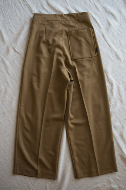 Non-mulesing RICH WOOL Wide-Pants/Beige