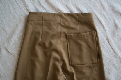 Non-mulesing RICH WOOL Wide-Pants/Beige
