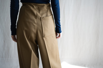 Non-mulesing RICH WOOL Wide-Pants/Beige