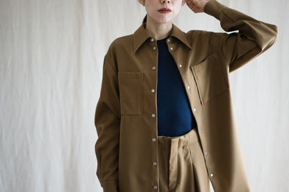 Non-mulesing RICH WOOL Shirts/Beige