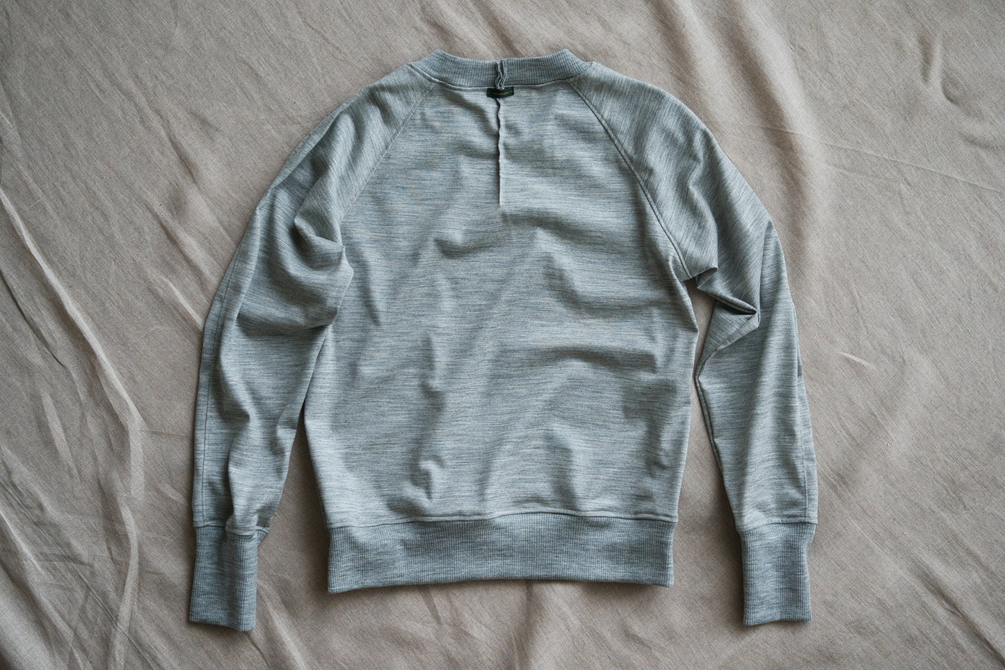 スーペリアウールクルーネック/Superior Wool Crew-Neck/Mottled Light Gray