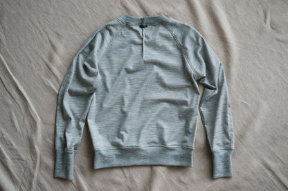 スーペリアウールクルーネック/Superior Wool Crew-Neck/Mottled Light Gray