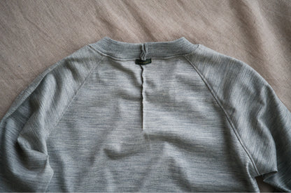 スーペリアウールクルーネック/Superior Wool Crew-Neck/Mottled Light Gray