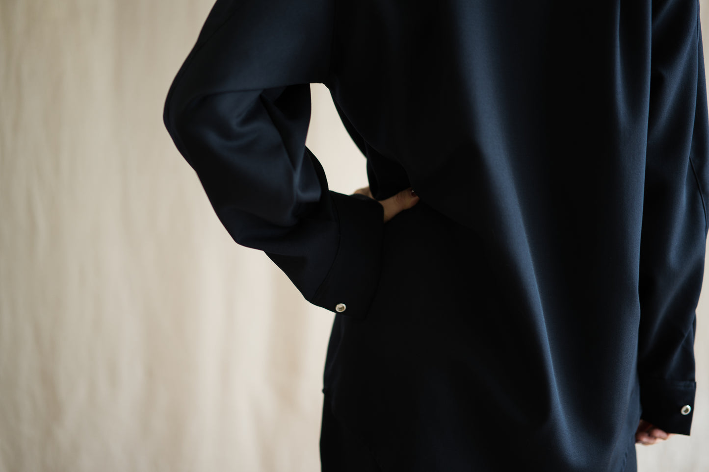 Non-mulesing RICH WOOL Shirts/Night Navy