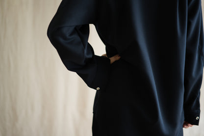 Non-mulesing RICH WOOL Shirts/Night Navy