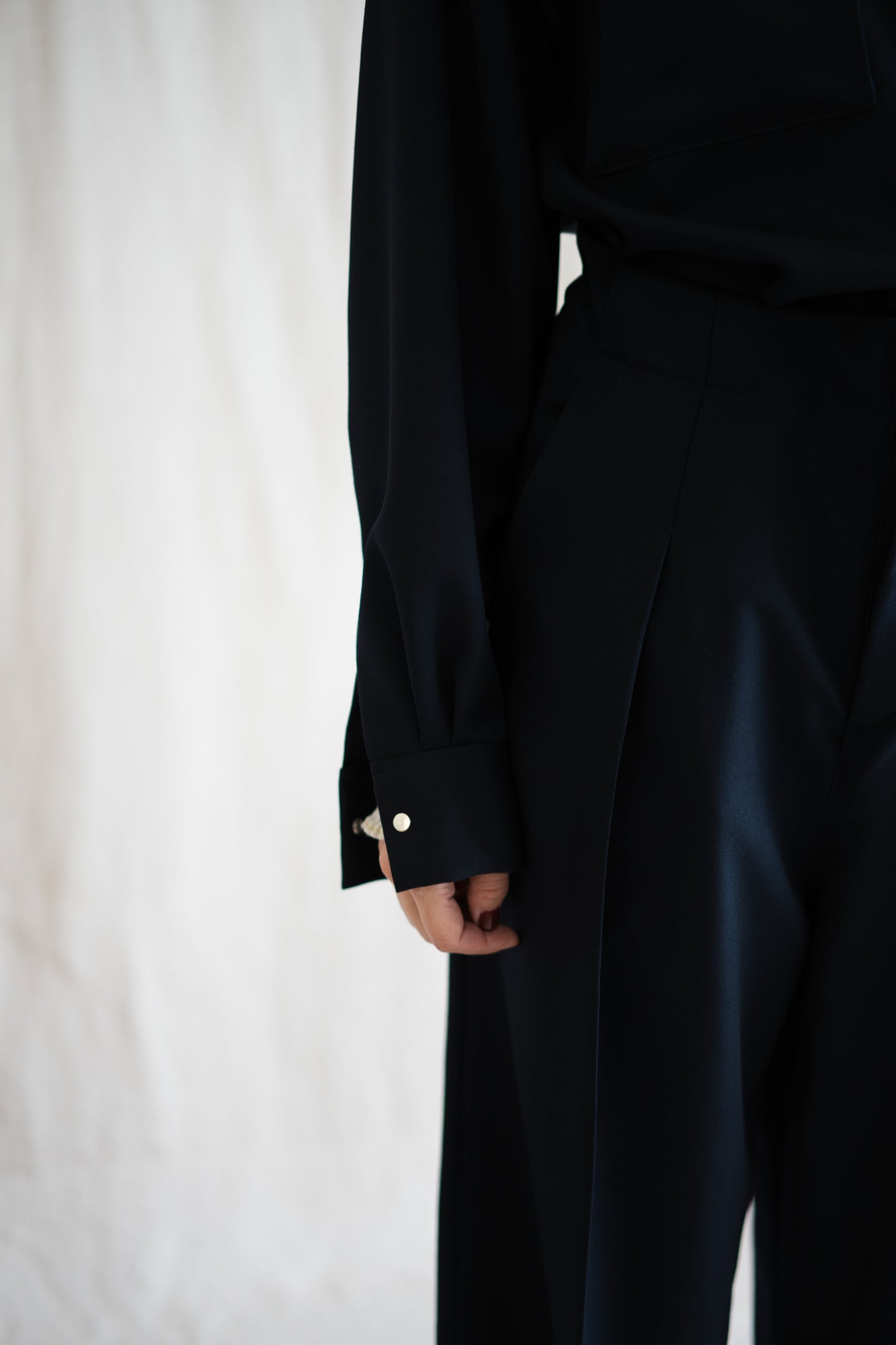 Non-mulesing RICH WOOL Shirts/Night Navy