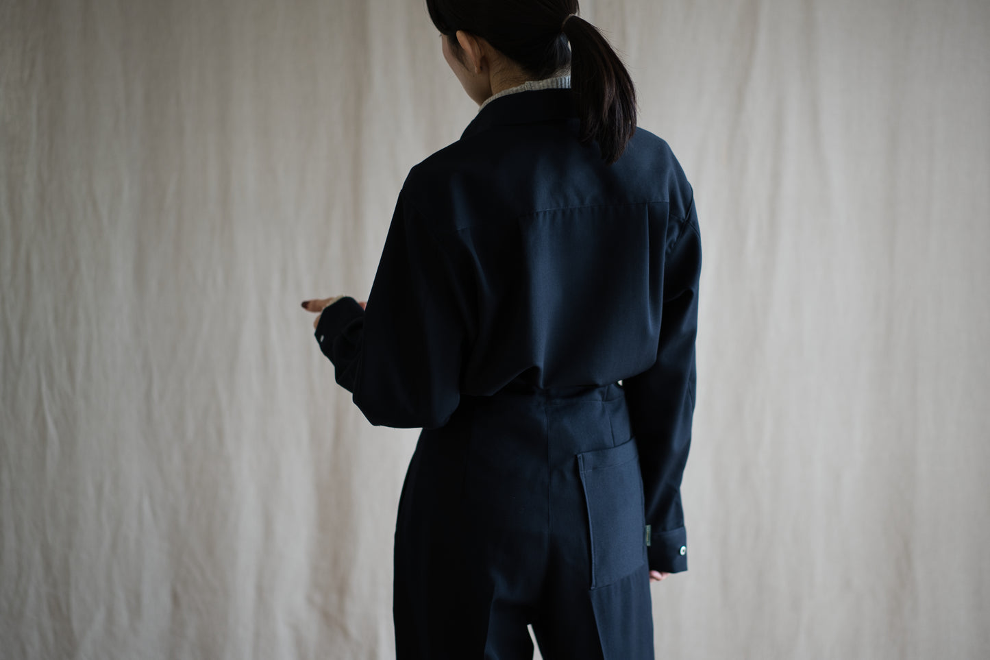 Non-mulesing RICH WOOL Shirts/Night Navy