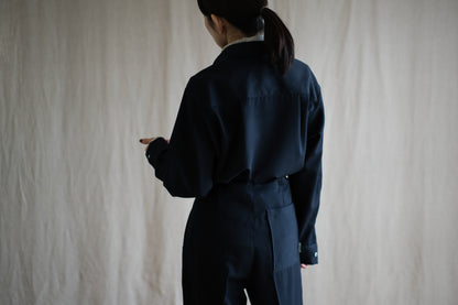 Non-mulesing RICH WOOL Shirts/Night Navy