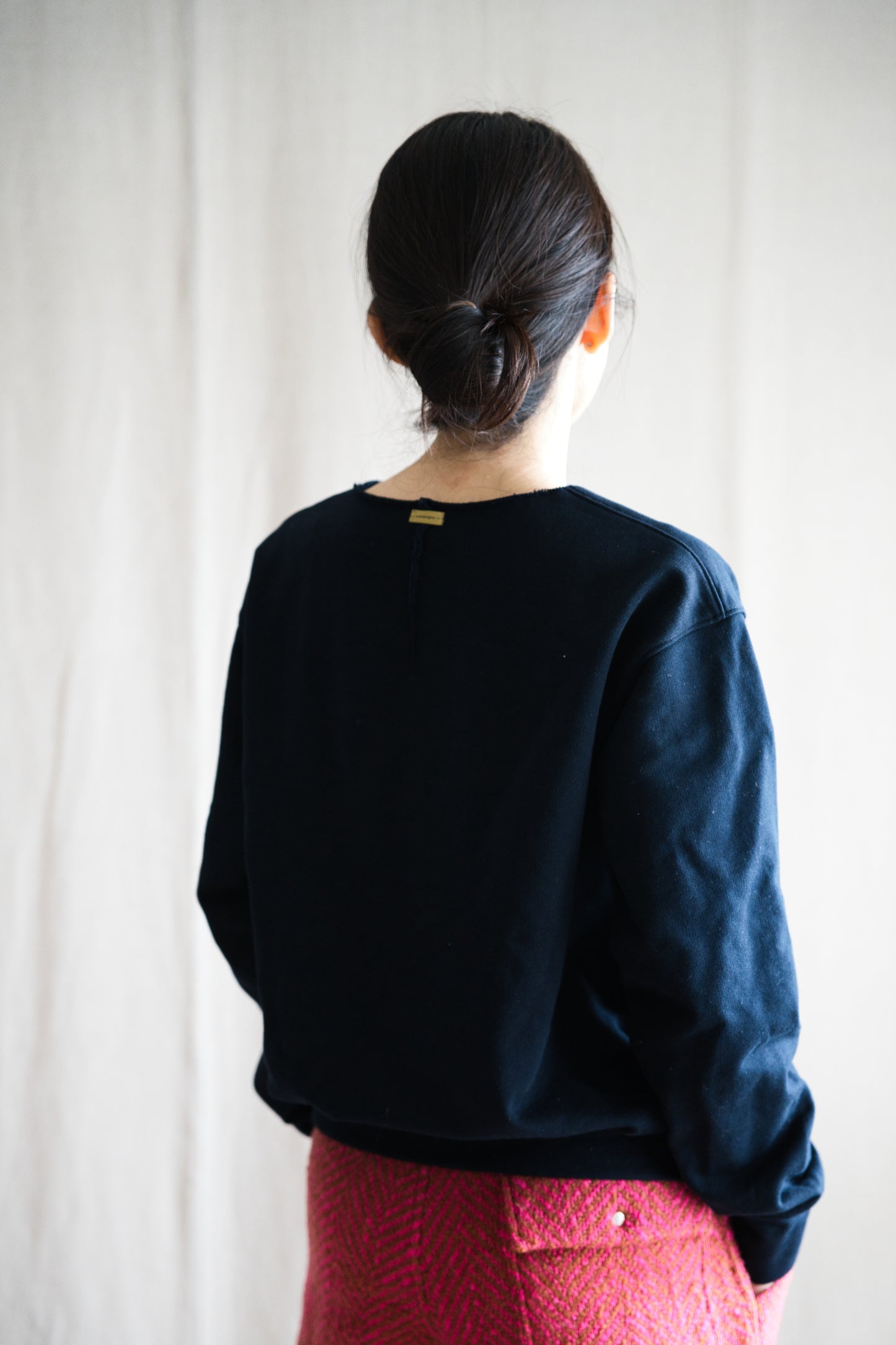 シルキーコットンクルースウェット/Silky Cotton Crew Sweatshirt/Nighttime Navy