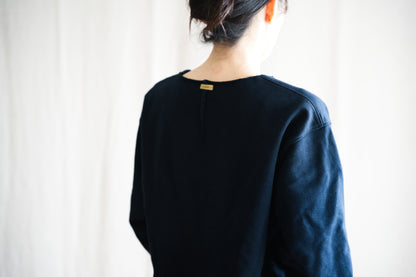 シルキーコットンクルースウェット/Silky Cotton Crew Sweatshirt/Nighttime Navy