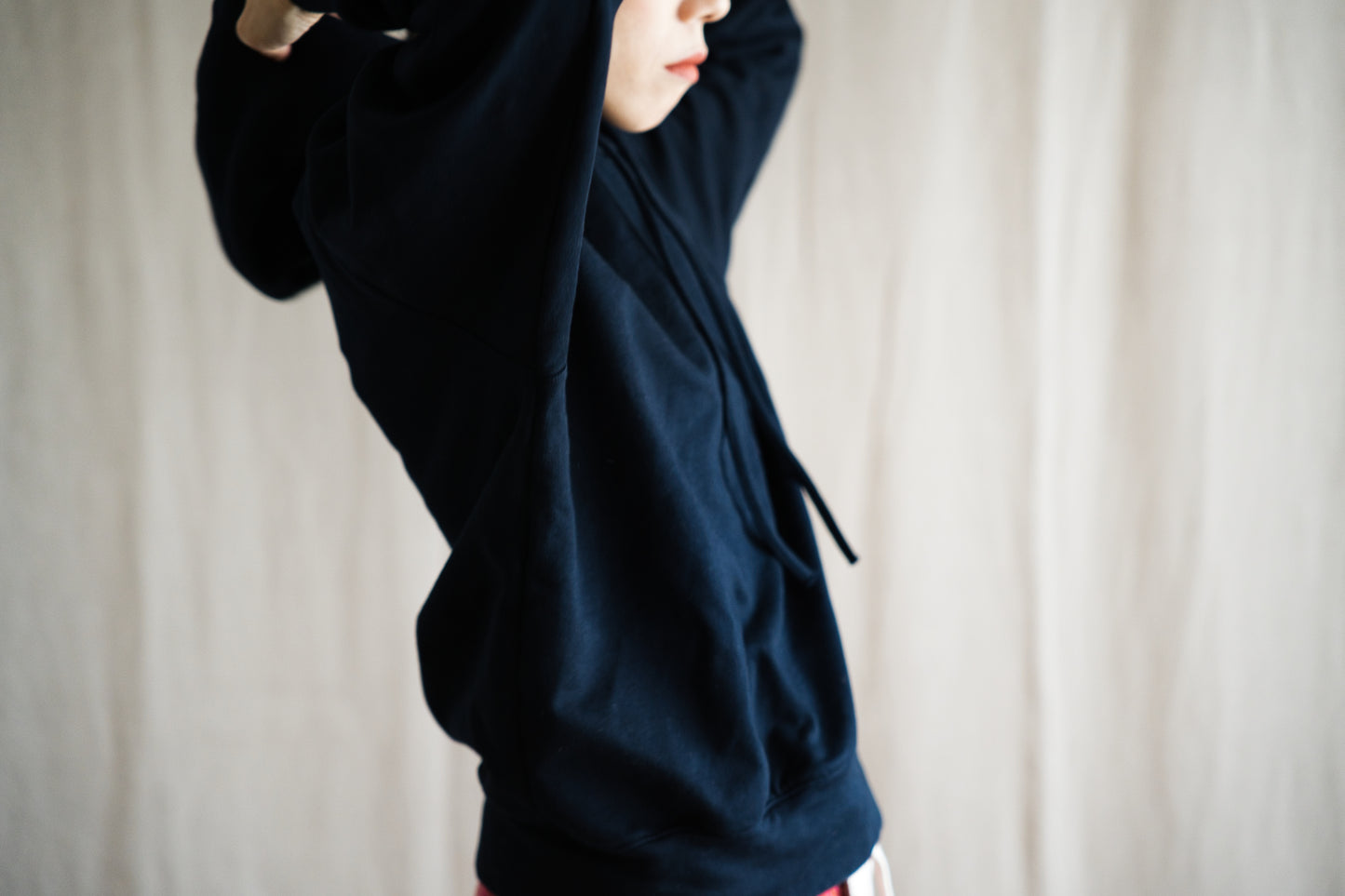 シルキーコットンフーディ/Silky Cotton Hoodie/Nighttime Navy