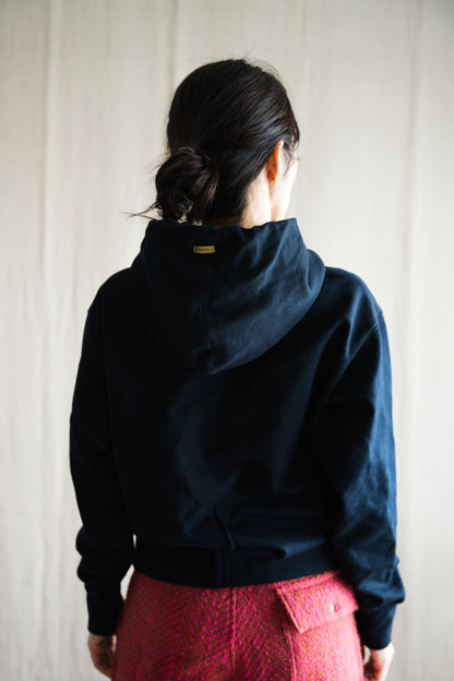 シルキーコットンフーディ/Silky Cotton Hoodie/Nighttime Navy