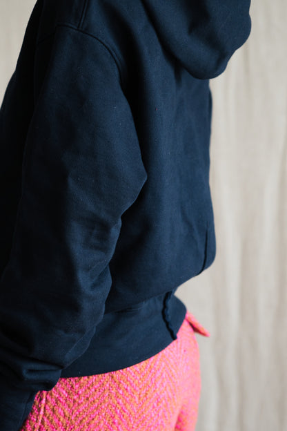 シルキーコットンフーディ/Silky Cotton Hoodie/Nighttime Navy