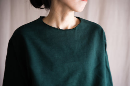 シルキーコットンクルースウェット/Silky Cotton Crew Sweatshirt/Moss Green