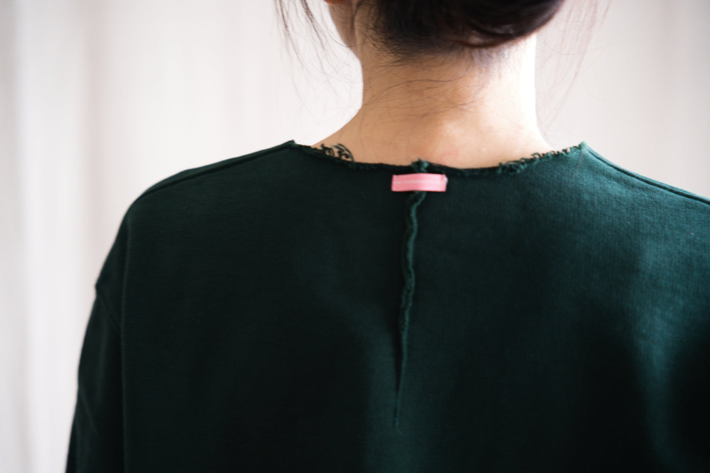 シルキーコットンクルースウェット/Silky Cotton Crew Sweatshirt/Moss Green