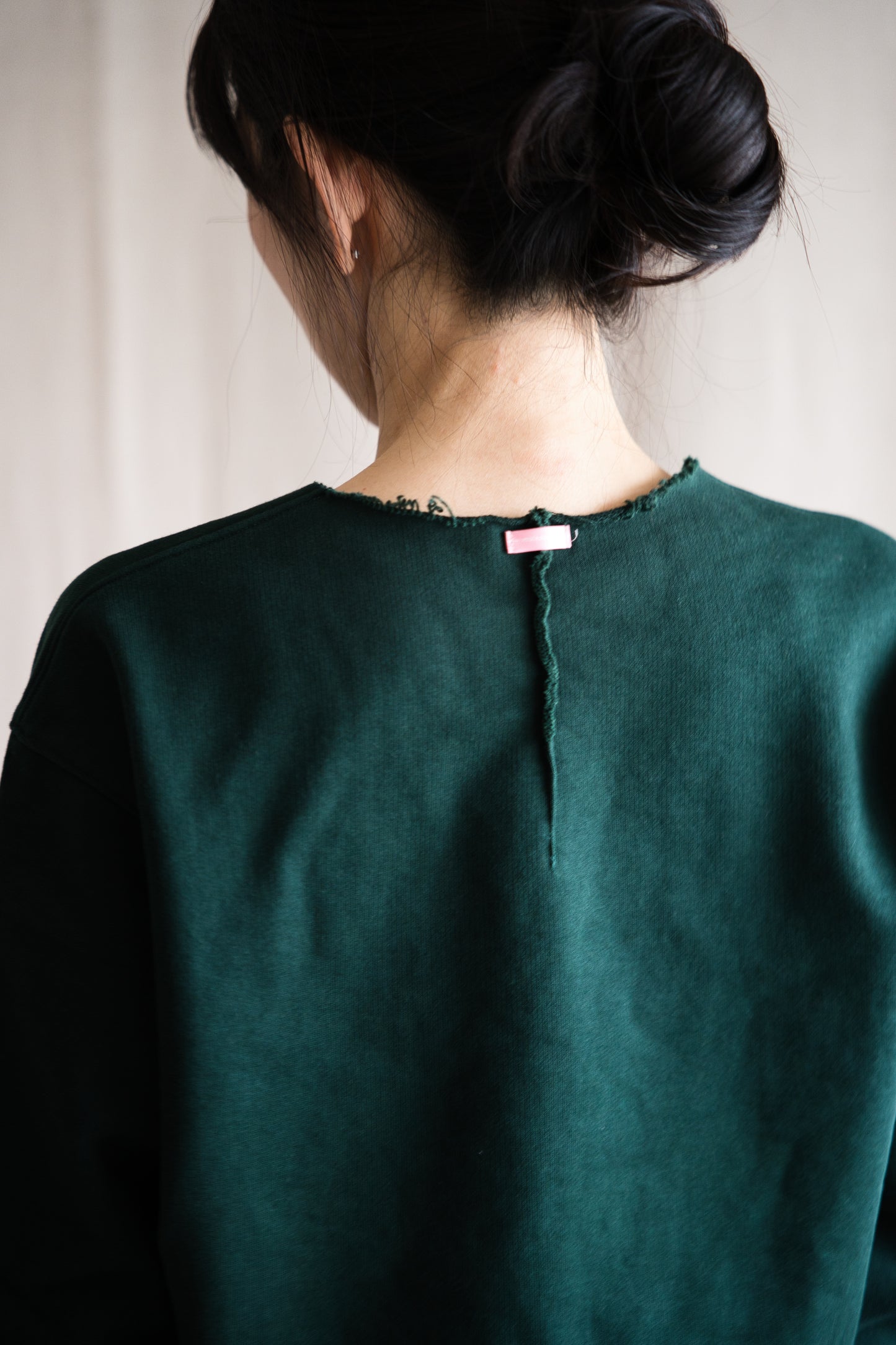シルキーコットンクルースウェット/Silky Cotton Crew Sweatshirt/Moss Green