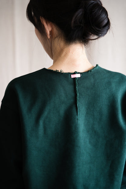 シルキーコットンクルースウェット/Silky Cotton Crew Sweatshirt/Moss Green