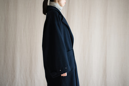 Moss Wool Chester Coat/Navy