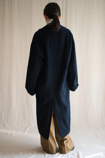 Moss Wool Chester Coat/Navy