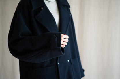 Moss Wool Chester Coat/Navy