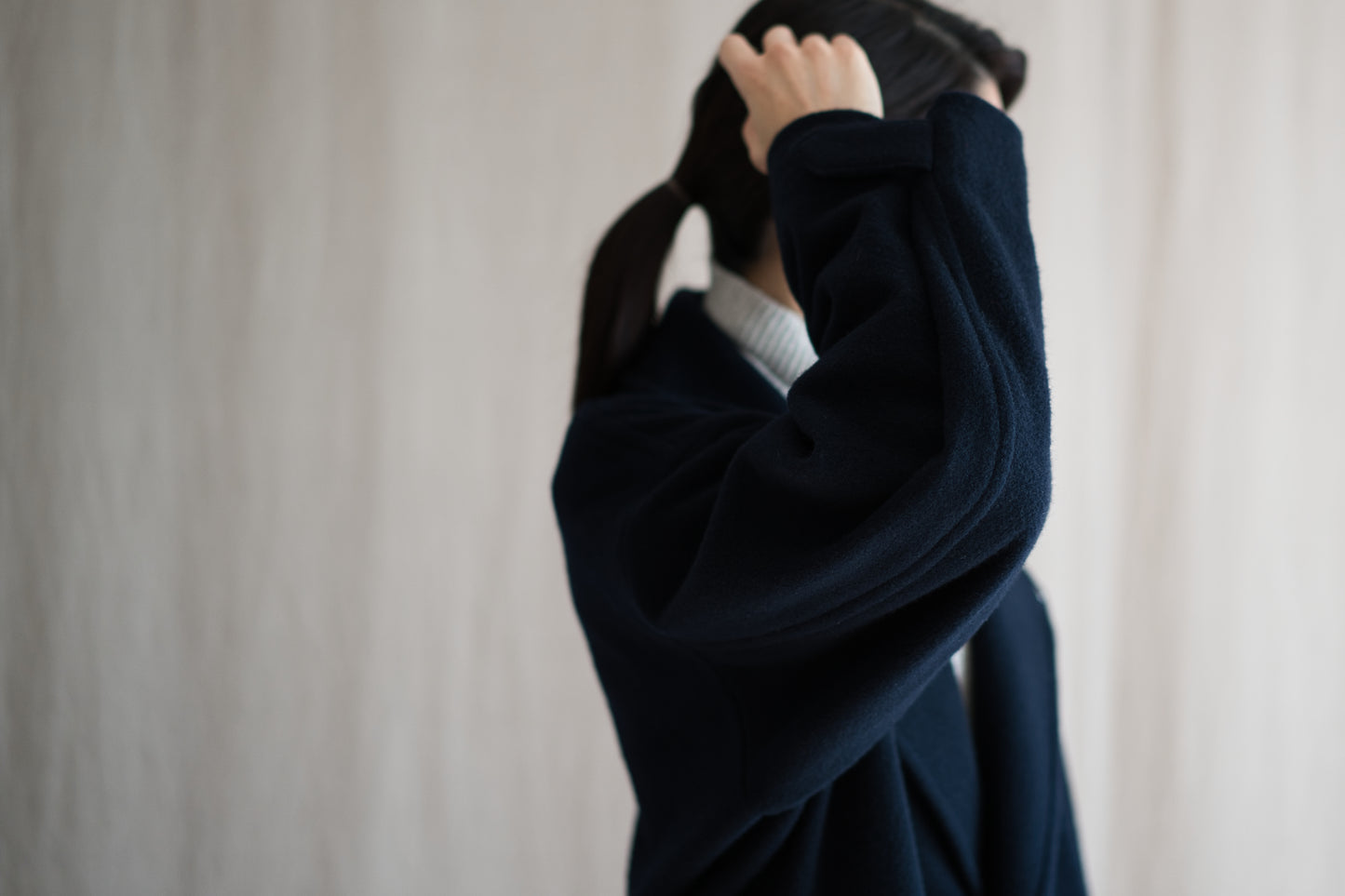 Moss Wool Chester Coat/Navy