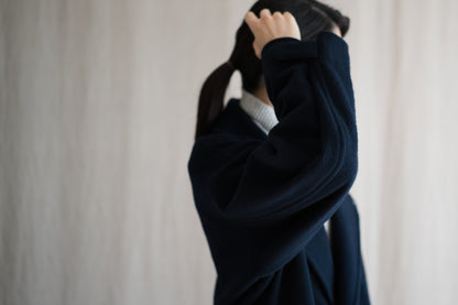 Moss Wool Chester Coat/Navy