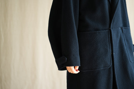 Moss Wool Chester Coat/Navy