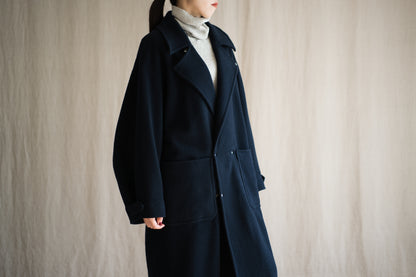 Moss Wool Chester Coat/Navy
