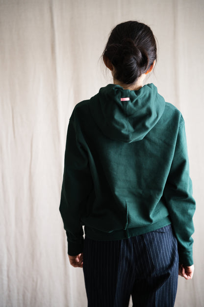 シルキーコットンフーディ/Silky Cotton Hoodie/Moss Green